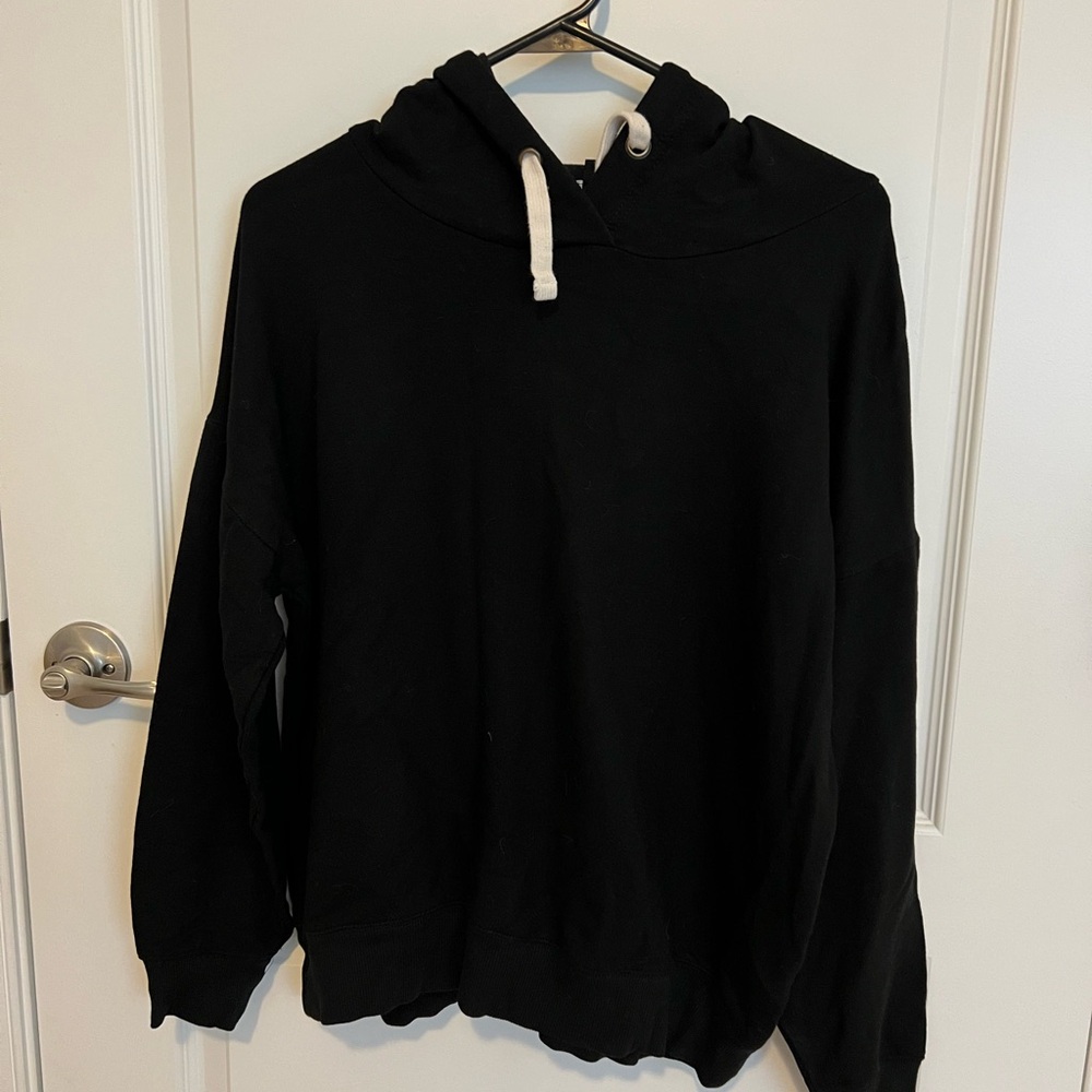 Buffalo David Bitton Black Hoodie with Cream Drawstrings